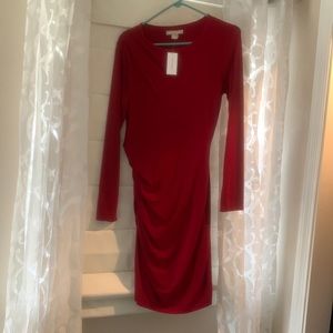 Banana republic deep red dress.